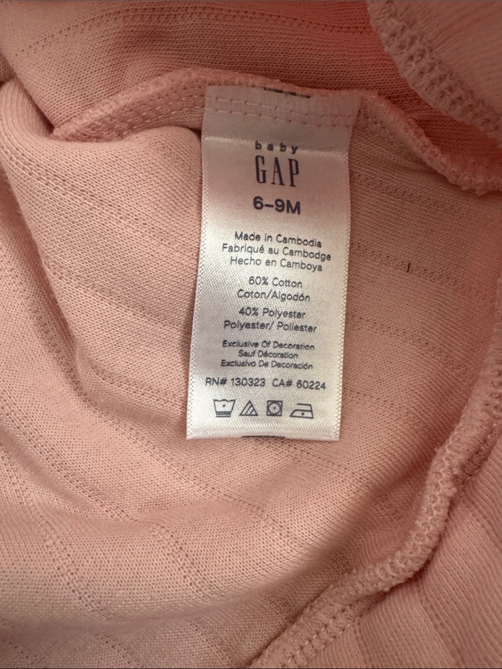GAP Light Pink Ribbed Pullover Sweatshirt